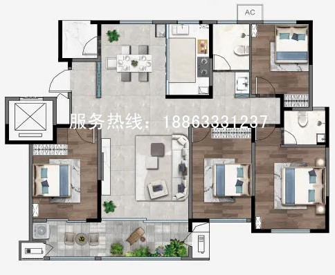 莒县翰悦学府户型140