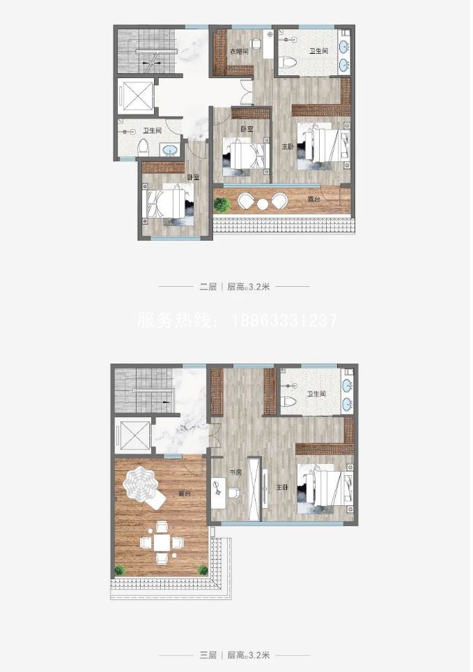 建面294-305㎡左右 